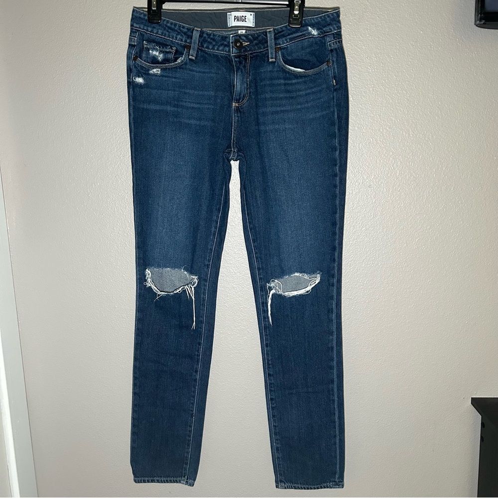 PAIGE Jimmy Jimmy Distressed Skinny Denim Jeans women’s size 28